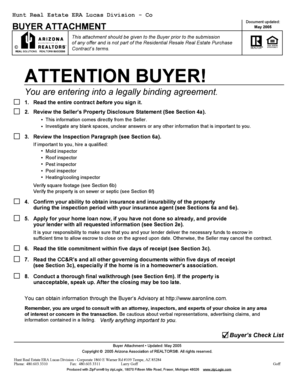 Arizona Residential Real Estate Purchase Contract