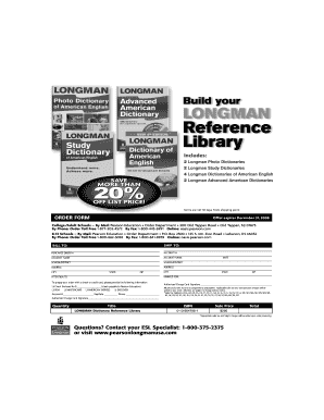 Longman Dictionary Order Form
