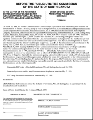 Fillable Online IN THE MATTER OF THE FCC ORDER Fax Email Print - pdfFiller