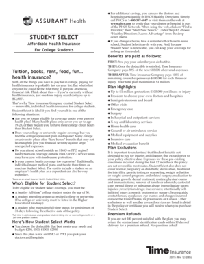 Student Select Health Insurance Application