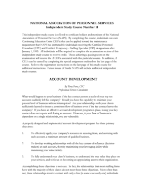 NAPS Independent Study Course