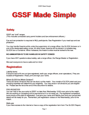 GSSF Liability Form