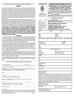 AKC Dog Show Entry Form