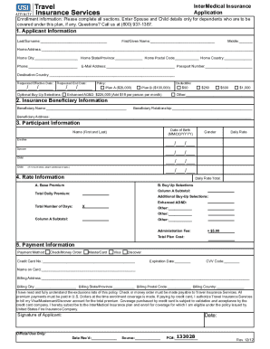 InterMedical Insurance Application Form