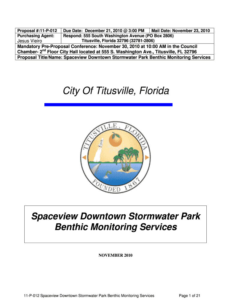 Fillable Online City Of Titusville, Florida Fax Email Print - pdfFiller