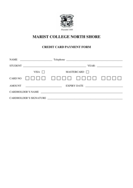 Marist College Credit Card Payment Form