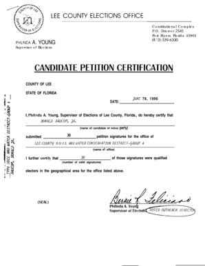 Florida Candidate Petition Certification