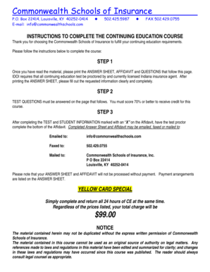 Indiana Insurance Continuing Education Course