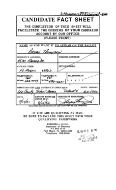 Florida Campaign Treasurer Appointment Form