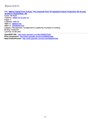 Title: Making Capital From Culture: The Corporate Form ... - OpenISBN