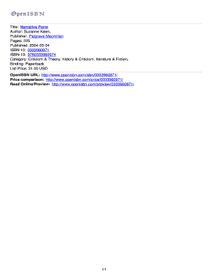 Title: Narrative Form Author: Suzanne Keen, Publisher ... - OpenISBN