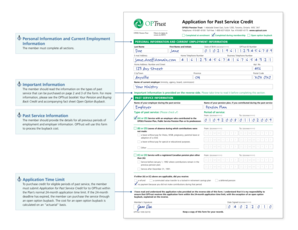 OPSEU Pension Trust Past Service Credit Application