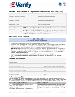 Referral Letter to DHS
