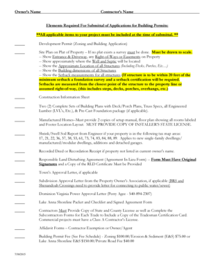 Building Permit Application