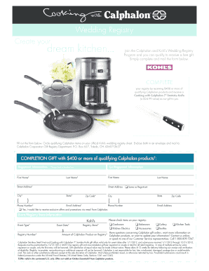 Wedding Registry Form