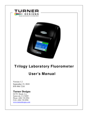 Trilogy Laboratory Fluorometer User’s Manual