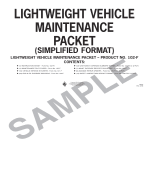 Vehicle Maintenance File Packet, Lightweight - J. J. Keller and ...