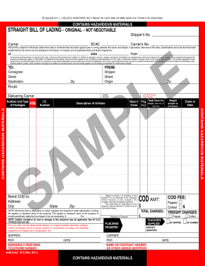 straight bill of lading Forms and Templates - Fillable &amp; Printable ...