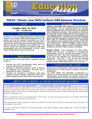 POLST: Illinois' new IDPH Uniform DNR Advance Directive ABOUT ...