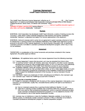 Intel® Teach Elements License Agreement