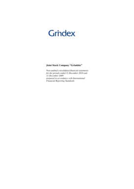 Joint Stock Company “Grindeks” Non-audited consolidated financial statements