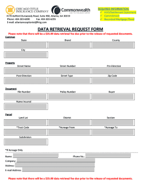 HUD Settlement Statement Data Retrieval Form
