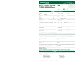 Health and Dental Plan Application