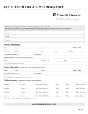 Alumni Insurance Application Form