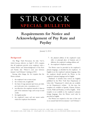 New York Pay Rate Notice