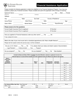 Financial Assistance Application