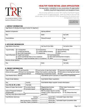 Sample Retail Loan Application Design - CDFI Fund