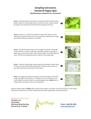 Bacterial Leaf Spot Sample Collection Form