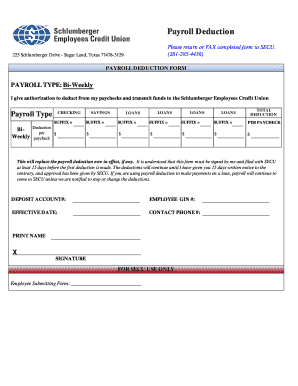 Payroll Deduction Form - Schlumberger