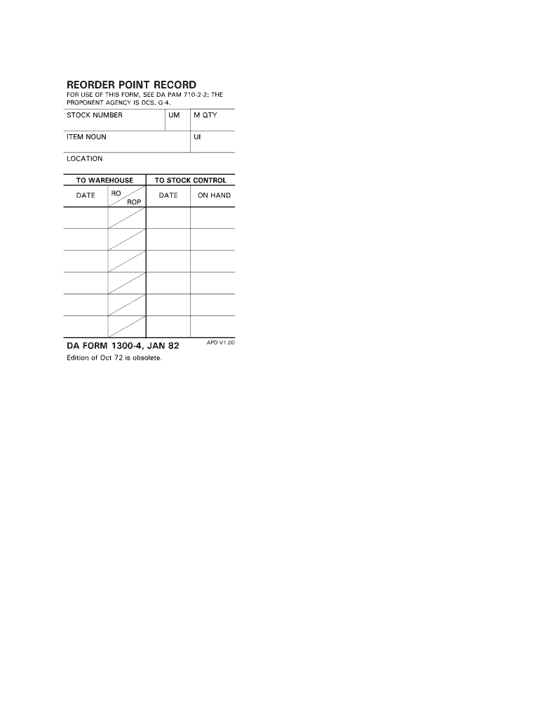 Da Form 1300 4 - Fill Online, Printable, Fillable, Blank | pdfFiller