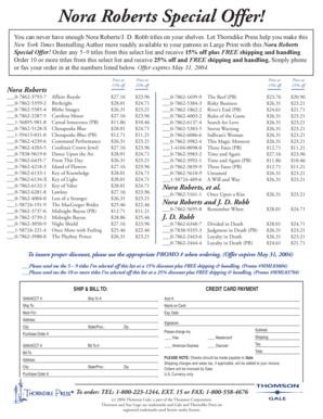 Nora Roberts Special Offer