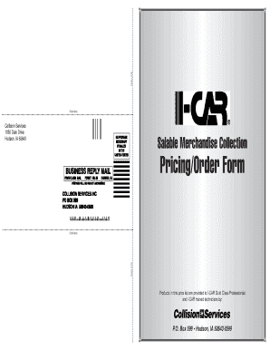 Collision Services Pricing Order Form