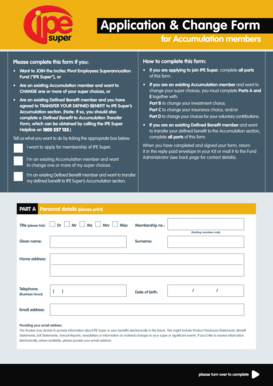 Incitec Pivot Employees Superannuation Application Form