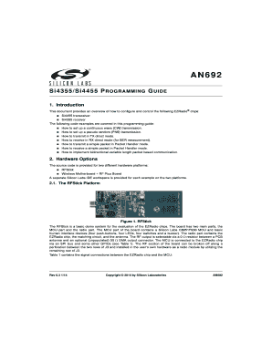 programing guide si4455 form