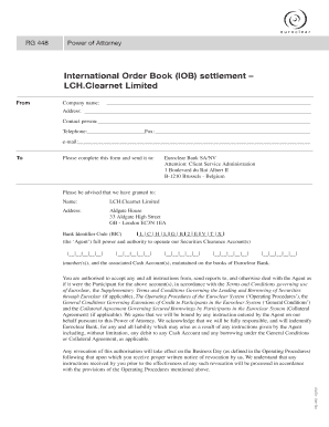 RG 448 Power of Attorney