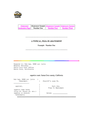 Abatement - Example One - USA The Republic