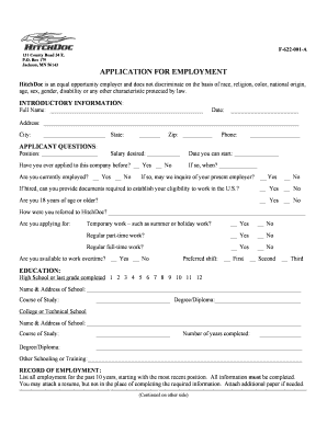 Employment Application (2) - Hitch Doc