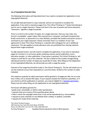 Copyrighted Materials Application