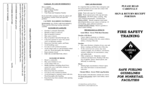 Fire Safety Training Receipt