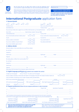 International Postgraduate Application Form