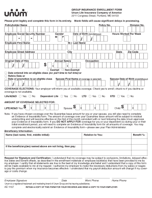 Group Insurance Enrollment Form