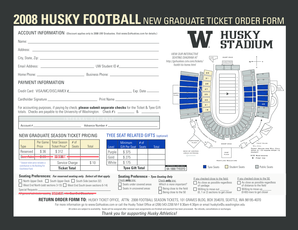 2008 Husky Football Graduate Ticket Order Form