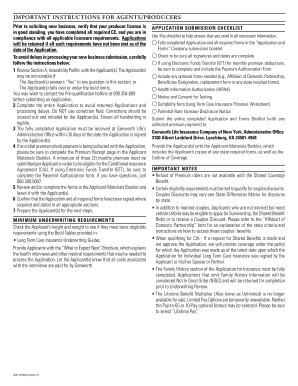 New York Long Term Care Insurance Application