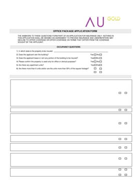 Office Package Application Form