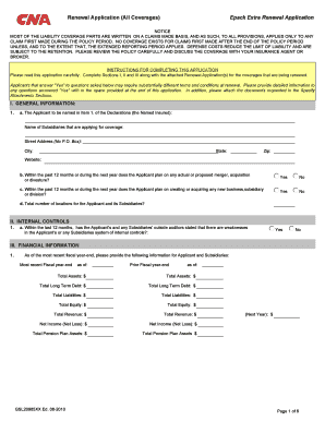 Epack Extra Renewal Application