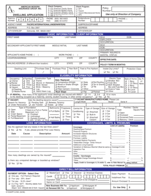 American Modern Home Insurance Application